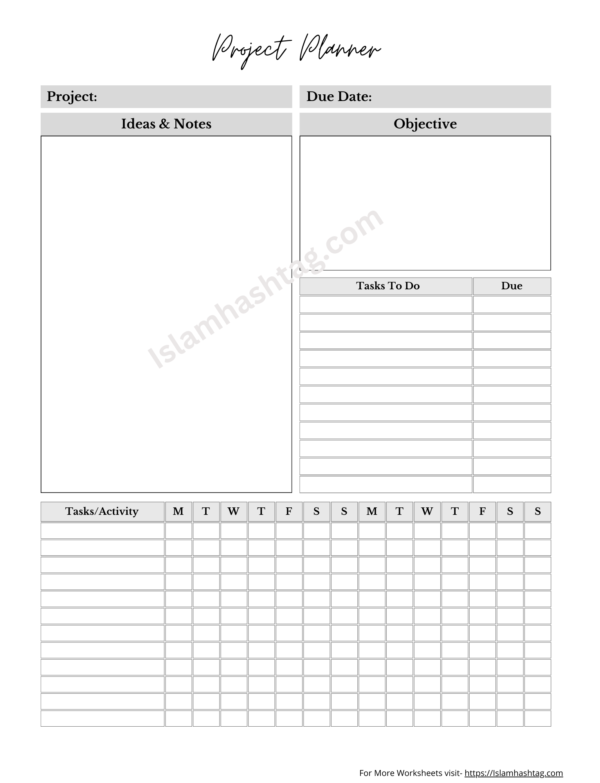 islamic student planner