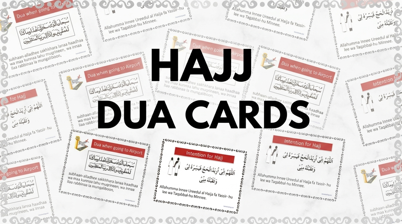 Hajj Dua Cards, Hajj dua pdf