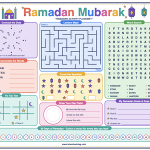 ramadan activity placemat