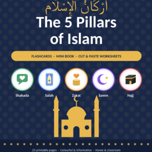 Pillars of Islam Printable: Flashcards, Mini Book & Worksheets